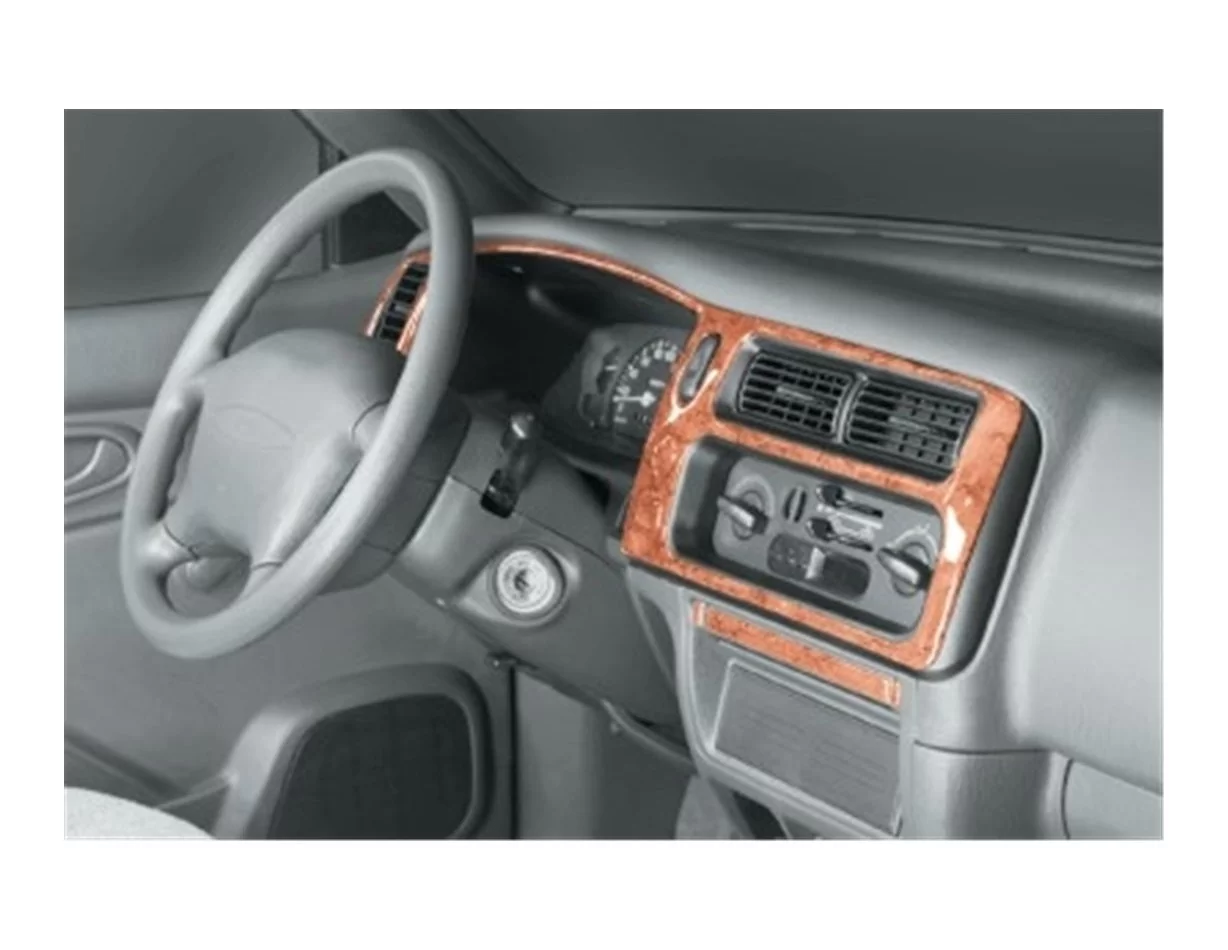 Mitsubishi L 200 09.96-07.07 3D súprava obloženia palubnej dosky interiéru 16-dielna súprava obloženia palubnej dosky - 1