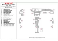 Mitsubishi Lancer 2002-2007 Automatická prevodovka, (model EVOLUTION) Interiér BD Dash Trim Kit - 1 Mitsubishi Lancer 2002-2007 Automatická prevodovka, (model EVOLUTION) Interiér BD Dash Trim Kit - 1