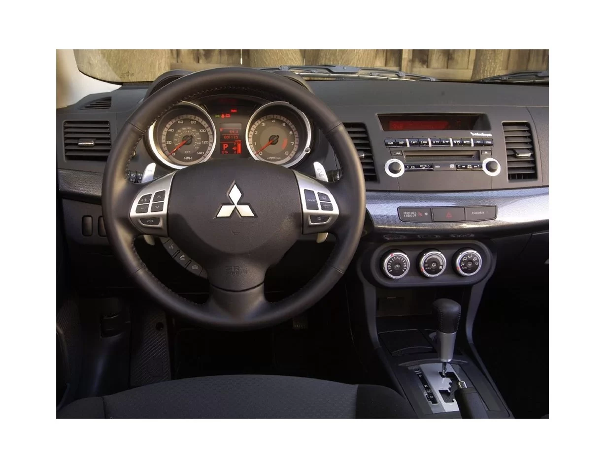Mitsubishi Lancer CY2A–CZ4A 01.2010 Súprava obloženia palubnej dosky 3D interiéru Dekorácia palubnej dosky 9 dielov - 1