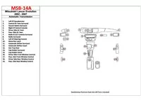 Mitsubishi Lancer Evolution 2002-2007 Súprava obloženia interiéru automatickej prevodovky BD - 1 Mitsubishi Lancer Evolution 2002-2007 Súprava obloženia interiéru automatickej prevodovky BD - 1