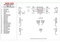 Mitsubishi Outlander 2008-UP, kompletná sada, bez súpravy NAVI interiéru BD Dash Trim Kit - 1 Mitsubishi Outlander 2008-UP, kompletná sada, bez súpravy NAVI interiéru BD Dash Trim Kit - 1