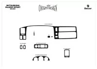 Mitsubishi Pajero Sport 05.2002 Súprava obloženia palubnej dosky 3D interiéru Dekorácia palubnej dosky 9 dielov - 2 Mitsubishi Pajero Sport 05.2002 Súprava obloženia palubnej dosky 3D interiéru Dekorácia palubnej dosky 9 dielov - 2