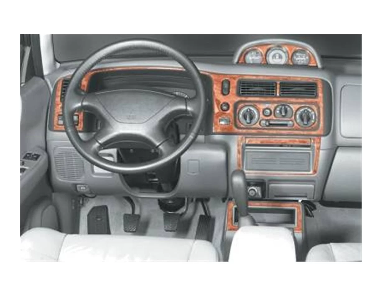Mitsubishi Pajero Sport 11.98-04.02 3D Súprava obloženia palubnej dosky interiéru Dekorácia palubnej dosky 12 dielov - 1