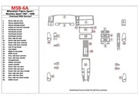 Mitsubishi Pajero Sport/Montero Sport 1998-2008 s hornou strechou, so strešným oknom, súprava 28 dielov Interiér Súprava obložen