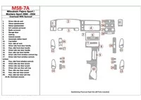 Mitsubishi Pajero Sport/Montero Sport 1998-2008 s hornou strechou, so strešným oknom, súprava 28 dielov Interiér Súprava obložen