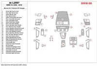 BMW X3 2004-2010 Klimatizácia, Premium CD menič Interiér BD Dash Trim Kit - 1