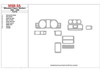 Mitsubishi Pajero/Montero 1991-1999 kompletná sada, 9 dielna súprava interiéru BD prístrojová výbava - 1 Mitsubishi Pajero/Montero 1991-1999 kompletná sada, 9 dielna súprava interiéru BD prístrojová výbava - 1