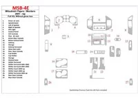 Mitsubishi Pajero/Montero 2000-2006, kompletná sada, bez žhaviacej skrinky Interiér BD Dash Trim Kit - 1 Mitsubishi Pajero/Montero 2000-2006, kompletná sada, bez žhaviacej skrinky Interiér BD Dash Trim Kit - 1
