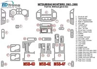 Mitsubishi Pajero/Montero 2000-2006, kompletná sada, bez žhaviacej skrinky Interiér BD Dash Trim Kit - 2 Mitsubishi Pajero/Montero 2000-2006, kompletná sada, bez žhaviacej skrinky Interiér BD Dash Trim Kit - 2