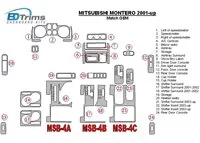 Mitsubishi Pajero/Montero 2000-2006 OEM zhoda interiéru BD súprava obloženia palubnej dosky - 2 Mitsubishi Pajero/Montero 2000-2006 OEM zhoda interiéru BD súprava obloženia palubnej dosky - 2