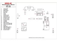 Mitsubishi Pajero/Montero 2000-2006 OEM zhoda interiéru BD súprava obloženia palubnej dosky - 1 Mitsubishi Pajero/Montero 2000-2006 OEM zhoda interiéru BD súprava obloženia palubnej dosky - 1