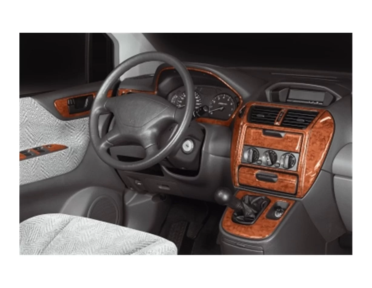 Mitsubishi Spacewagon 10.98-03.04 3D Súprava obloženia palubnej dosky interiéru Dekorácia palubnej dosky 15 dielov - 1