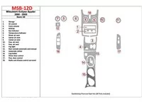 Základná sada Mitsubishi Spyder 2000-2005, sada 18 dielov Interiér BD Dash Trim Kit - 1 Základná sada Mitsubishi Spyder 2000-2005, sada 18 dielov Interiér BD Dash Trim Kit - 1