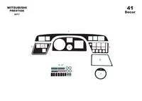 Mitsubishi Temsa Prestige Midibus 2017 Súprava obloženia palubnej dosky interiéru 3D Dekor 41 dielov - 1 Mitsubishi Temsa Prestige Midibus 2017 Súprava obloženia palubnej dosky interiéru 3D Dekor 41 dielov - 1
