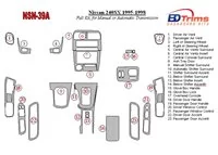 Nissan 240SX 1995-1998 Manuálna alebo automatická prevodovka interiéru BD Dash Trim Kit - 1 Nissan 240SX 1995-1998 Manuálna alebo automatická prevodovka interiéru BD Dash Trim Kit - 1