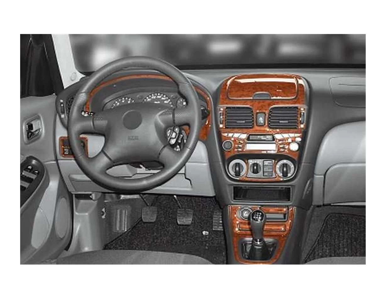 Nissan Almera 04.00-02.03 Súprava obloženia palubnej dosky 3D interiéru Dekorácia palubnej dosky 18 dielov - 1
