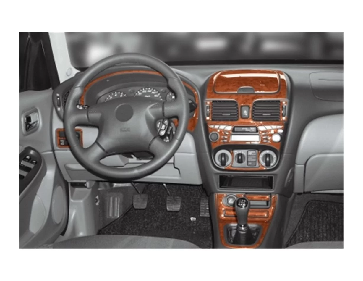 Nissan Almera Sedan 04.00-02.03 Súprava obloženia palubnej dosky 3D interiéru Dekorácia palubnej dosky 16 dielov - 1