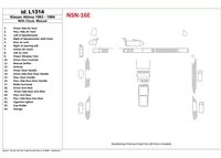 Nissan Altima 1993-1993 Automatická prevodovka, S hodinkami, Bez OEM, Súprava 23 dielov Interiér BD Dash Trim Kit - 1 Nissan Altima 1993-1993 Automatická prevodovka, S hodinkami, Bez OEM, Súprava 23 dielov Interiér BD Dash Trim Kit - 1