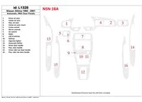 Nissan Altima 1998-2001 automatická prevodovka, s panelmi dverí, súprava 16 dielov Interiér BD Dash Trim Kit - 1 Nissan Altima 1998-2001 automatická prevodovka, s panelmi dverí, súprava 16 dielov Interiér BD Dash Trim Kit - 1