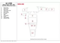 Nissan Altima 1998-2001 automatická prevodovka, bez panelov dverí, sada 12 dielov Interiér BD Dash Trim Kit - 1 Nissan Altima 1998-2001 automatická prevodovka, bez panelov dverí, sada 12 dielov Interiér BD Dash Trim Kit - 1