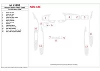 Nissan Altima 1998-2001, kompletná sada, OEM zhoda, sada 13 dielov Interiér BD Dash Trim Kit - 1 Nissan Altima 1998-2001, kompletná sada, OEM zhoda, sada 13 dielov Interiér BD Dash Trim Kit - 1
