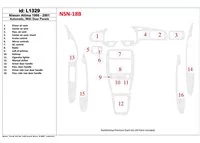 Nissan Altima 1998-2001 manuálna prevodovka, s panelmi dverí, súprava 16 dielov Interiér BD Dash Trim Kit Kit - 1 Nissan Altima 1998-2001 manuálna prevodovka, s panelmi dverí, súprava 16 dielov Interiér BD Dash Trim Kit Kit - 1