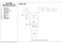 Nissan Altima 1998-2001 manuálna prevodovka, bez panelov dverí, sada 12 dielov Interiér BD Dash Trim Kit - 1 Nissan Altima 1998-2001 manuálna prevodovka, bez panelov dverí, sada 12 dielov Interiér BD Dash Trim Kit - 1