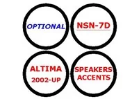 Nissan Altima 2002-2002 Voliteľné reproduktory Accents Sada 4 dielov Interiér BD Dash Trim Kit - 1