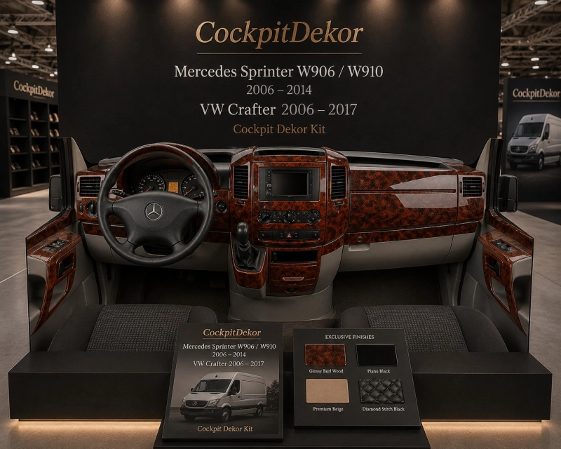 Mercedes-Benz Sprinter W906 od 2015 3D sada dekorov interiéru palubnej dosky 51-dielna