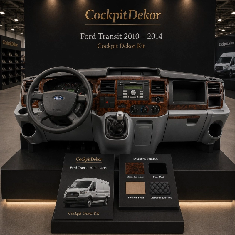 Ford Transit 2010–2014 3D sada dekorov interiéru palubnej dosky 24-dielna