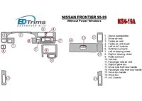 Nissan Frontier 1998-1999 Bez elektricky ovládaných okien interiéru BD Dash Trim Kit - 1 Nissan Frontier 1998-1999 Bez elektricky ovládaných okien interiéru BD Dash Trim Kit - 1