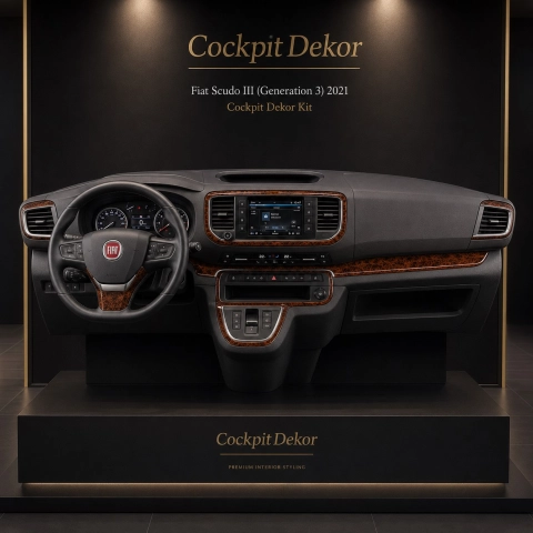 Fiat Scudo (Generation III) 2022–Present 3D Sada Dekorov Interiéru Palubnej Dosky 20-dielna