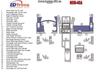 Nissan Frontier 2005-UP Kompletná súprava interiéru BD Dash Trim Kit - 2 Nissan Frontier 2005-UP Kompletná súprava interiéru BD Dash Trim Kit - 2