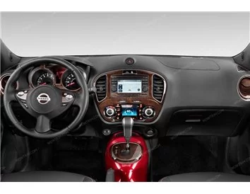 Nissan Juke 2011-2014 Súprava 3D obloženia palubnej dosky interiéru Dekorácia palubnej dosky 15 dielov - 1