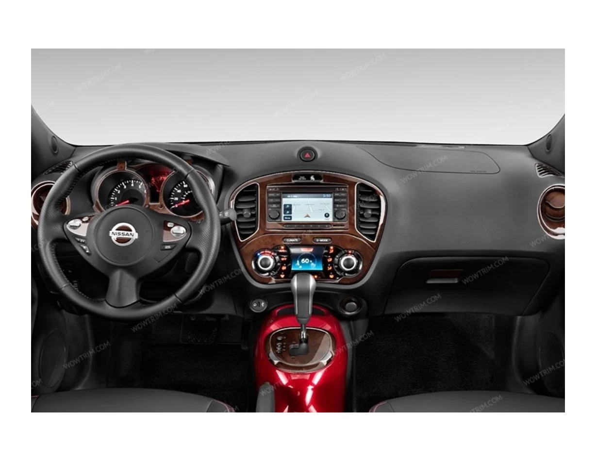 Nissan Juke 2011-2014 Súprava 3D obloženia palubnej dosky interiéru Dekorácia palubnej dosky 15 dielov - 1