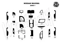 Nissan Maxima 02.00-02.04 3D súprava obloženia palubnej dosky interiéru 22-dielna súprava obloženia palubnej dosky - 1