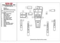 Nissan Maxima 1989-1991 základná sada, automatická prevodovka, sada 18 dielov Interiér BD Dash Trim Kit - 1