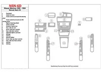 Nissan Maxima 1989-1991 základná sada, manuálna prevodovka, sada 18 dielov Interiér BD Dash Trim Kit - 2