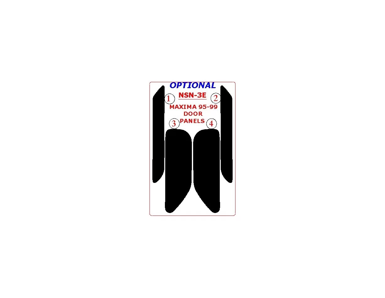 Nissan Maxima 1995-1999 Dverové panely Interiér BD Dash Trim Kit - 1