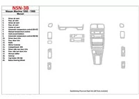 Nissan Maxima 1995-1999 manuálna prevodovka, sada 21 dielov Interiér Súprava obloženia palubnej dosky BD - 1