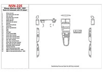 Základná sada Nissan Maxima 2000-2001, automatická prevodovka, rádio s CD prehrávačom, sada 27 dielov Interiér BD Dash Trim Kit Základná sada Nissan Maxima 2000-2001, automatická prevodovka, rádio s CD prehrávačom, sada 27 dielov Interiér BD Dash Trim Kit