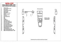 Základná sada Nissan Maxima 2000-2001, manuálna prevodovka, rádio s CD prehrávačom, sada 27 dielov Interiér BD Dash Trim Kit - 1 Základná sada Nissan Maxima 2000-2001, manuálna prevodovka, rádio s CD prehrávačom, sada 27 dielov Interiér BD Dash Trim Kit - 1