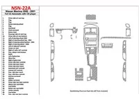 Nissan Maxima 2000-2001 Kompletná sada, Automatická prevodovka, Rádio s CD prehrávačom, Súprava 39 dielov Interiér BD Dash Trim Nissan Maxima 2000-2001 Kompletná sada, Automatická prevodovka, Rádio s CD prehrávačom, Súprava 39 dielov Interiér BD Dash Trim