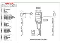 Nissan Maxima 2000-2001 Kompletná sada, Automatická prevodovka, Rádio bez CD prehrávača, Súprava 40 dielov Interiér BD Dash Trim Nissan Maxima 2000-2001 Kompletná sada, Automatická prevodovka, Rádio bez CD prehrávača, Súprava 40 dielov Interiér BD Dash Trim