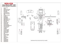 Nissan Maxima 2007-2008, kompletná súprava, súprava interiéru automatickej prevodovky BD - 1