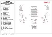 BMW X5 2000-2006 Bez systému NAVI, Automatická prevodovka AC Ovládanie interiéru BD Dash Trim Kit - 1 BMW X5 2000-2006 Bez systému NAVI, Automatická prevodovka AC Ovládanie interiéru BD Dash Trim Kit - 1