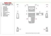 Kompletná súprava Nissan Maxima 2009-UP, súprava interiéru rádia BD Dash Trim Kit - 1