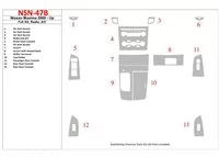 Kompletná súprava Nissan Maxima 2009-UP, Rádio, Interiér klimatizácie BD Dash Trim Kit - 2