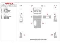 Nissan Maxima 2009-UP kompletná sada, rádio, klimatizácia, interiér čítačky kariet BD Dash Trim Kit - 1