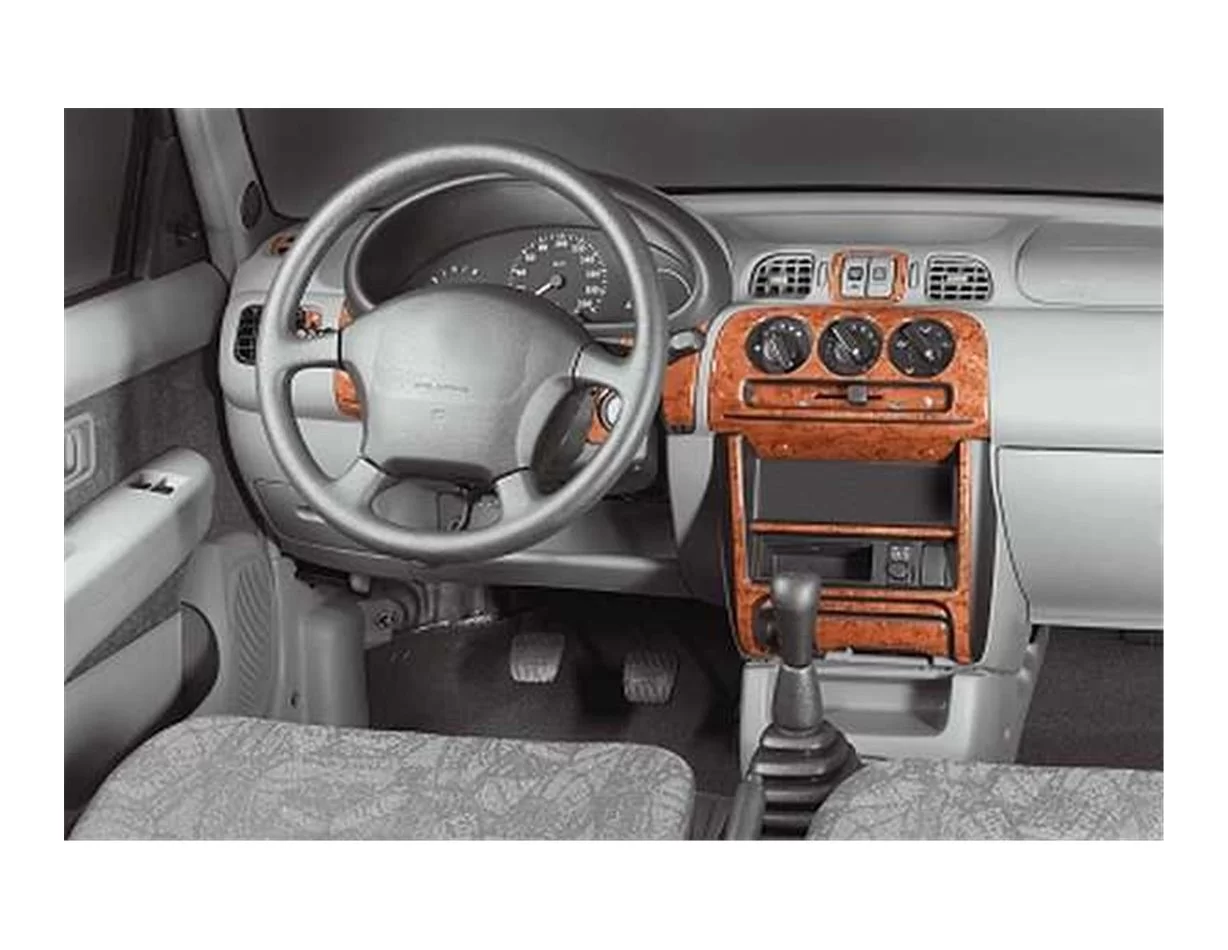 Nissan Micra 03.98-12.02 3D súprava obloženia palubnej dosky interiéru 18-dielna súprava obloženia palubnej dosky - 1